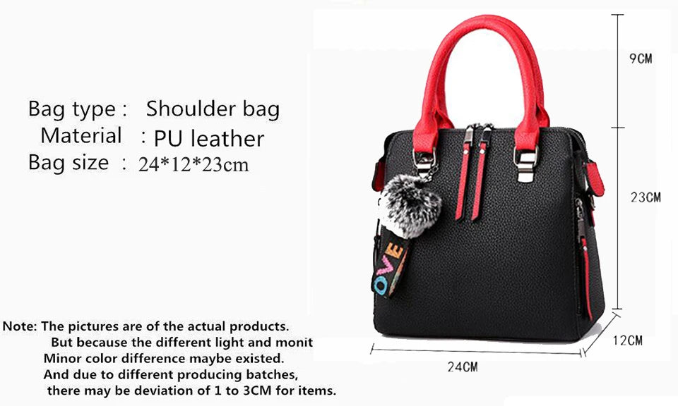 Solid Color Flap Shoulder Bag