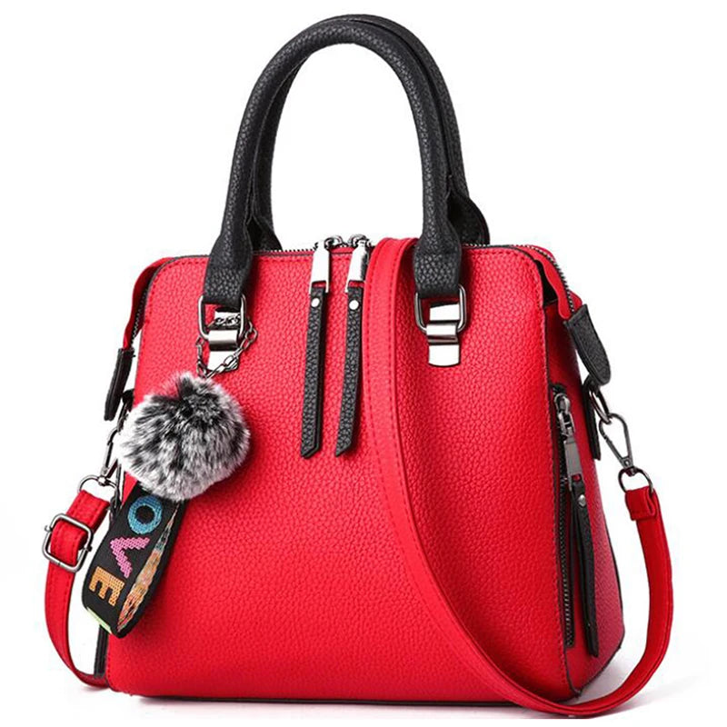 Solid Color Flap Shoulder Bag