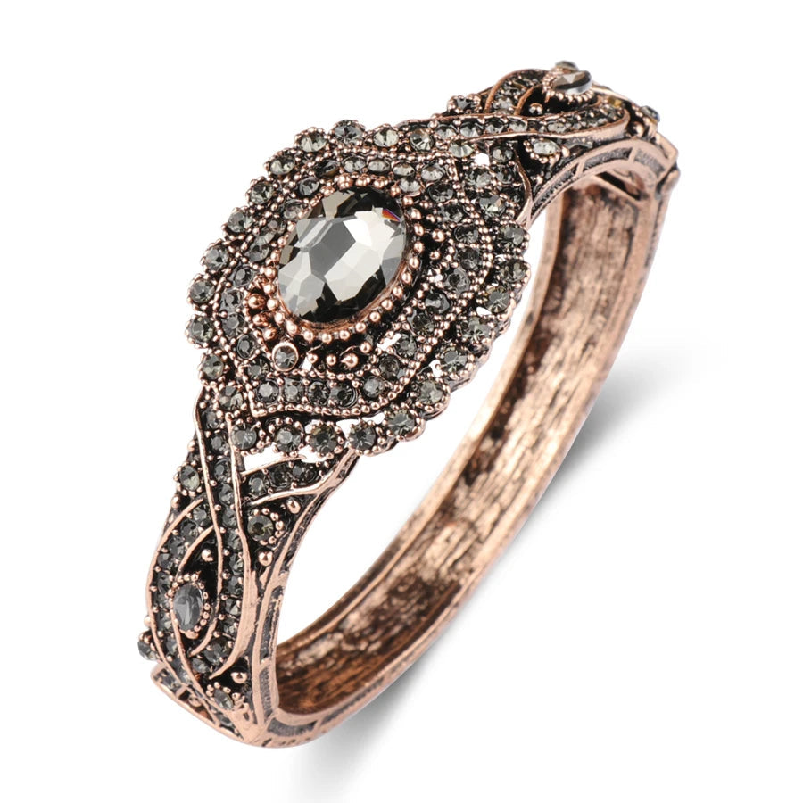 Gray Crystal Boho Bracelet”