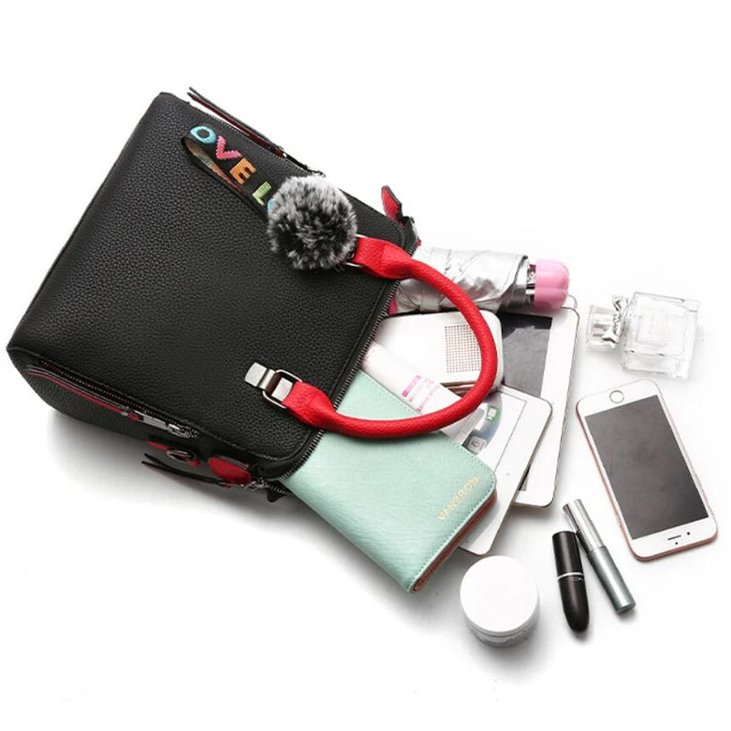 Solid Color Flap Shoulder Bag