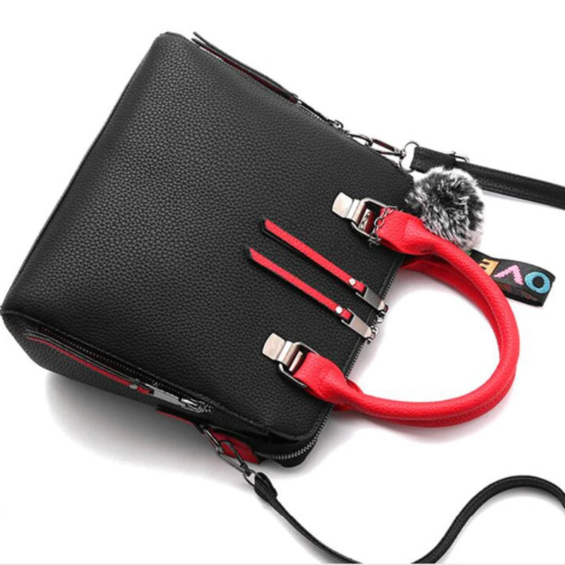 Solid Color Flap Shoulder Bag