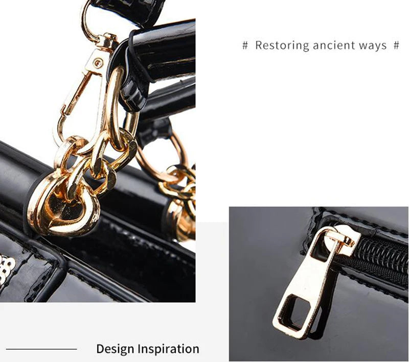 Embroidery Leather Shoulder Bag