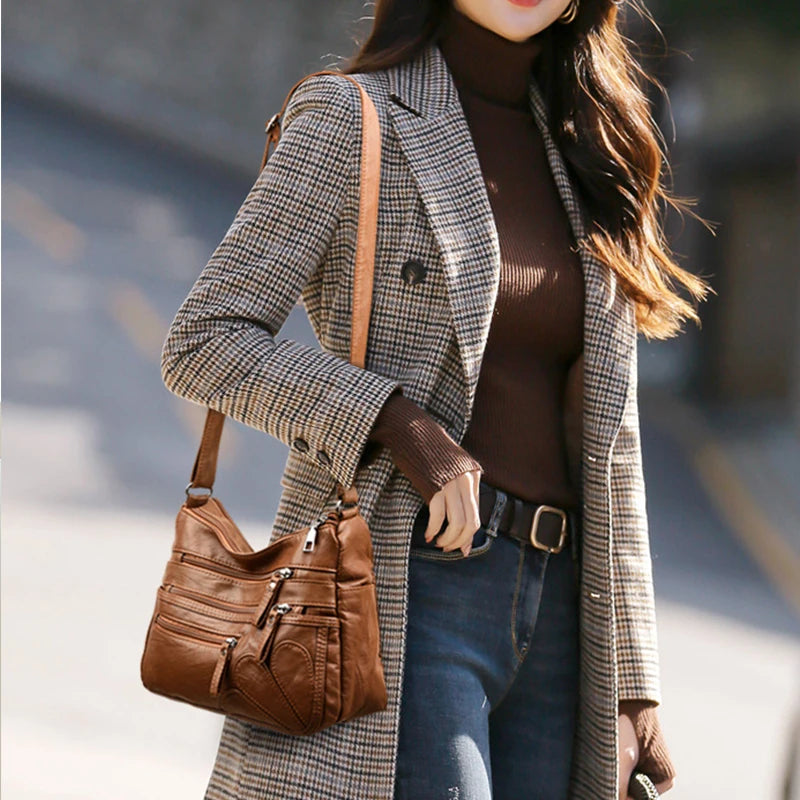 Double-layer Messenger Tote