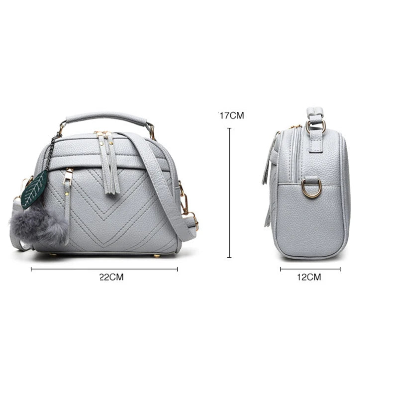 PU Leather Tassel Messenger