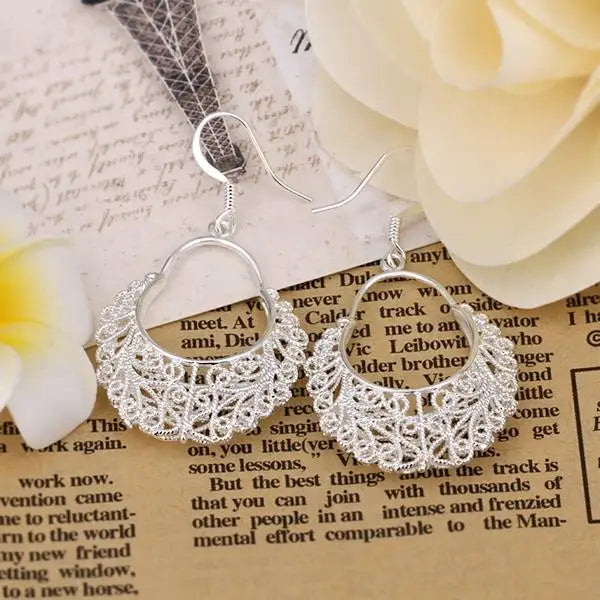 Luxury 925 Sterling Silver Vintage Earrings