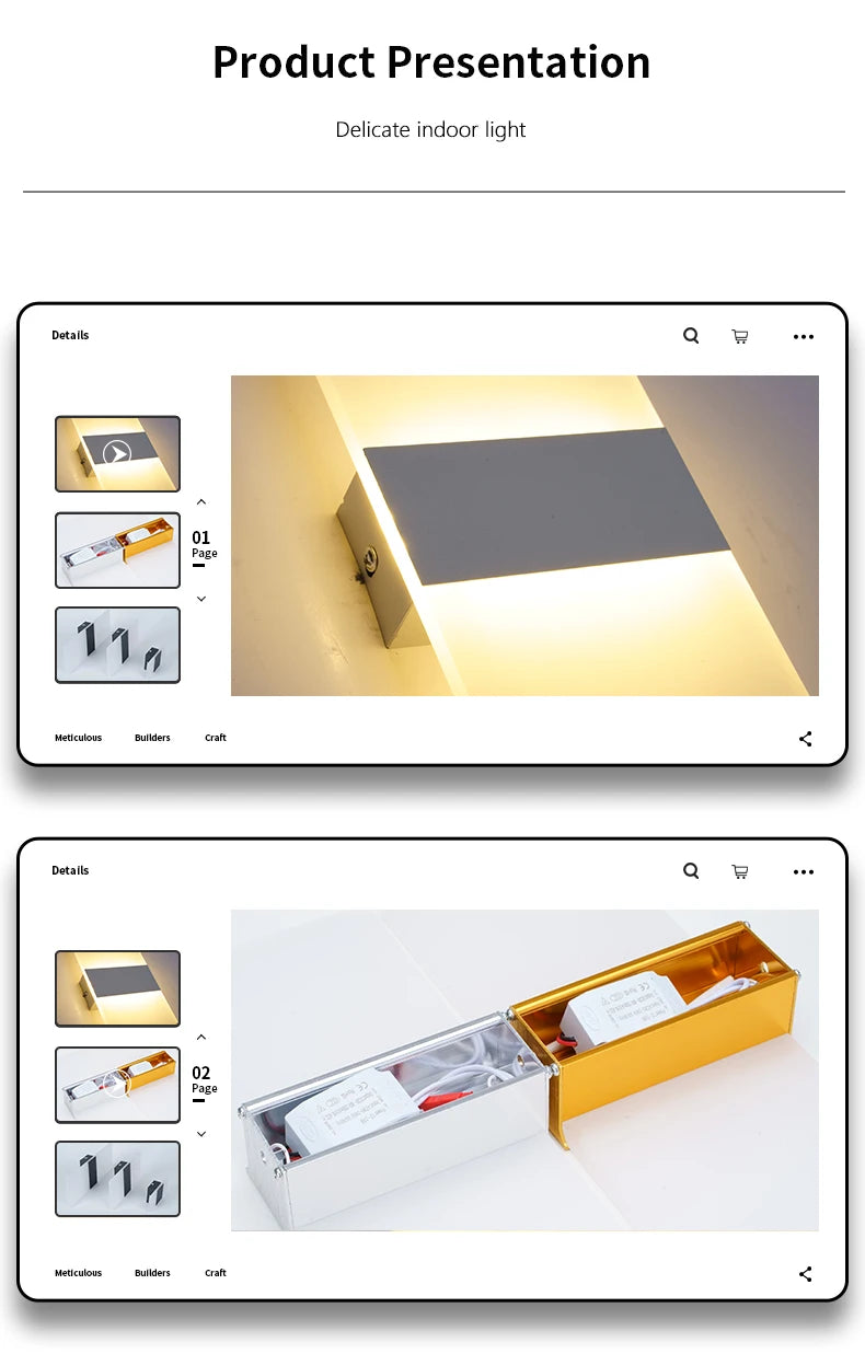 LED Wall Sconce – Modern Light for Bedroom & Corridor