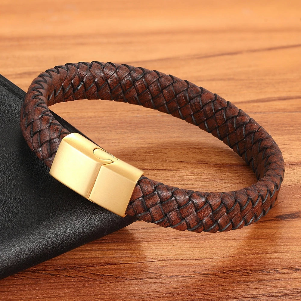 Brown Leather Bracelet for Men