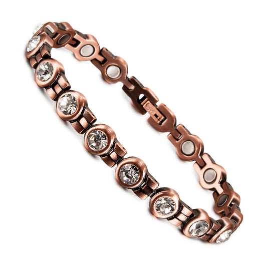 Magnetic Copper CZ Bracelet for Women”