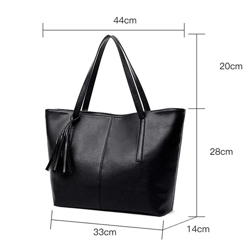 Large PU Shoulder Handbag