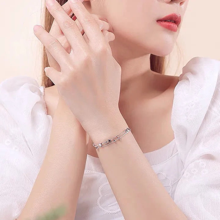 “925 Silver Luxury Charm Chain Bracelet 20CM”