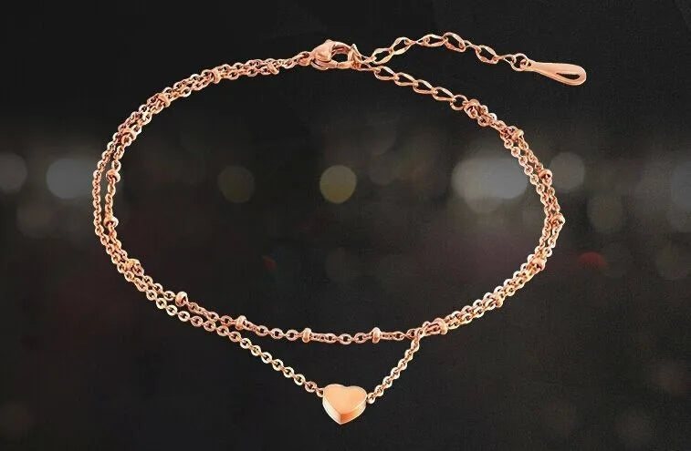 Butterfly Pendant Anklet, Gold & Silver