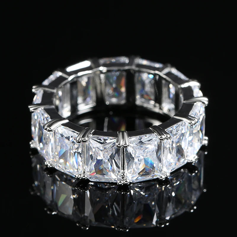 “Kinel 585 Rose Gold Rainbow Zircon Ring