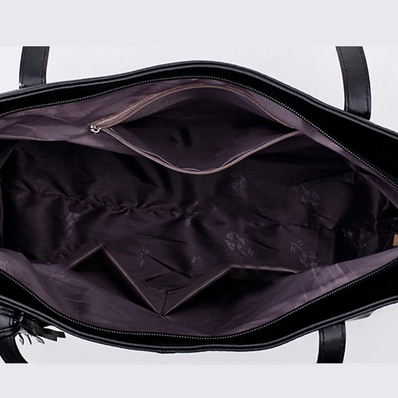 Large PU Shoulder Handbag