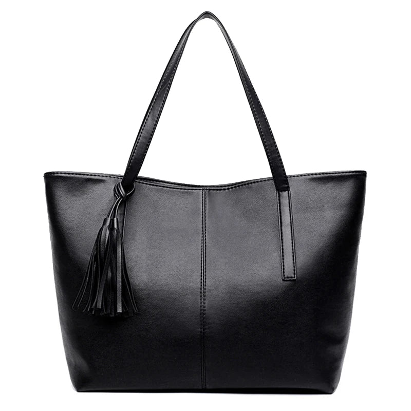 Large PU Shoulder Handbag