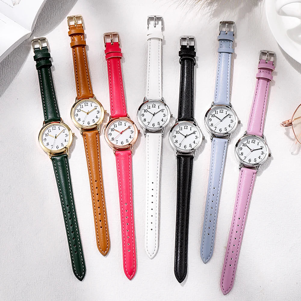 Women’s Fashion Quartz Watch – Easy Read, PU Strap