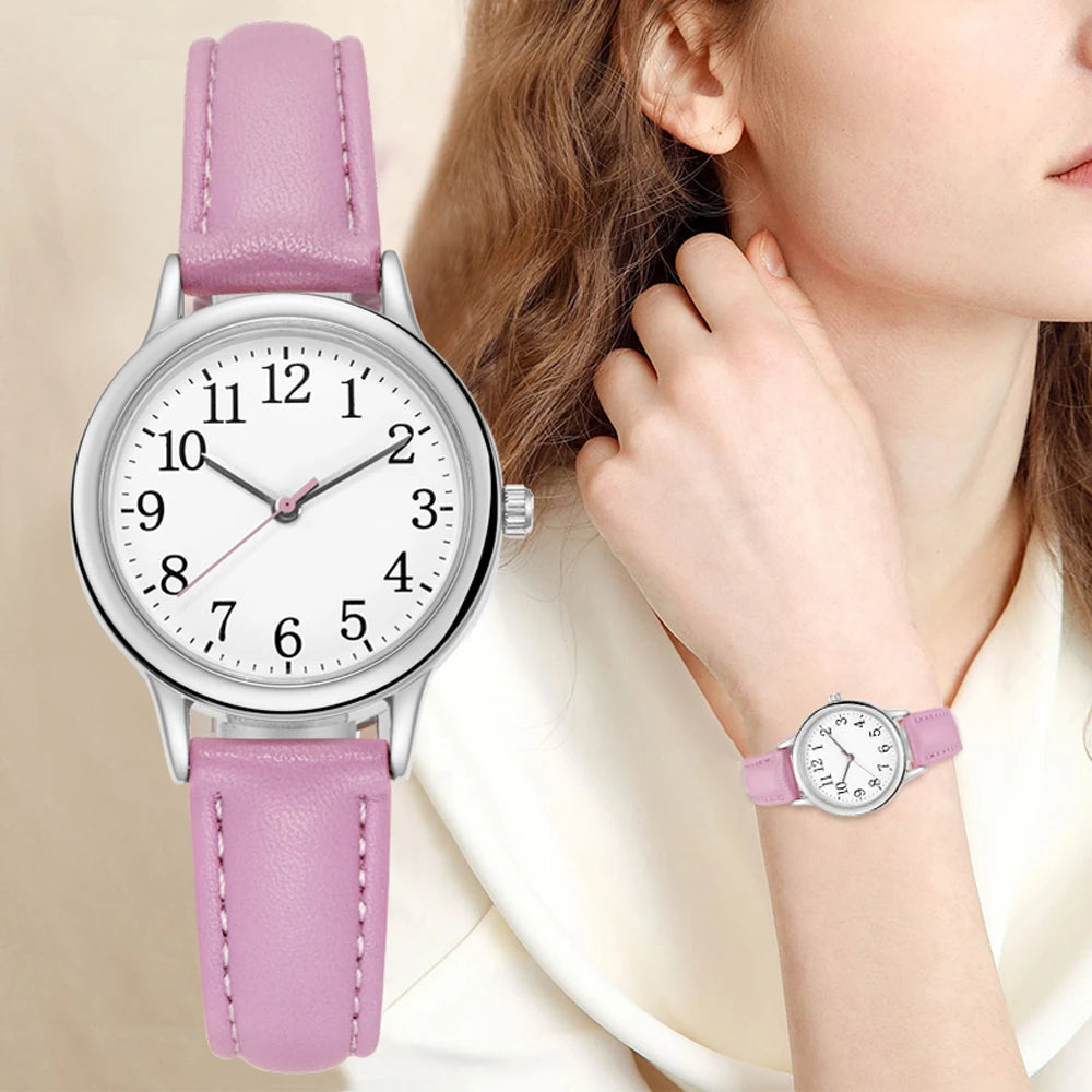 Women’s Fashion Quartz Watch – Easy Read, PU Strap
