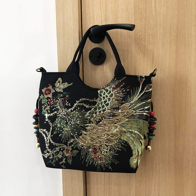 Boho Peacock Shoulder Bage