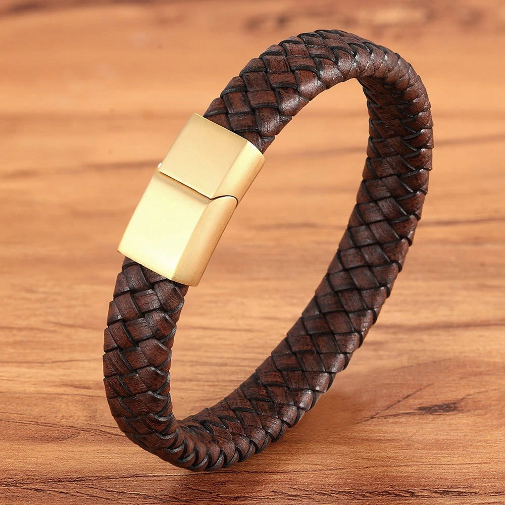 Brown Leather Bracelet for Men