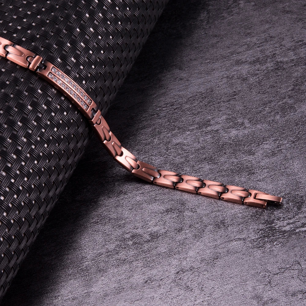 Magnetic Copper CZ Bracelet for Women”