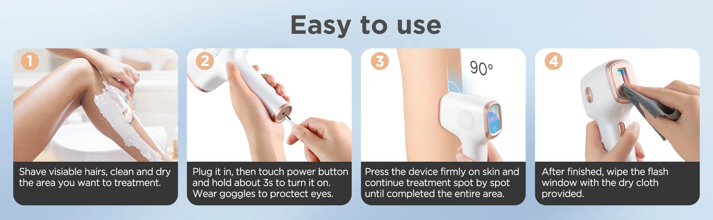 INNZA IPL Hair Removal Device – 999,999 Flashes with Ice Cooling