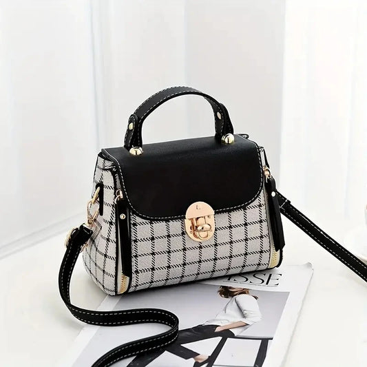 Plaid Flap Crossbody Bag