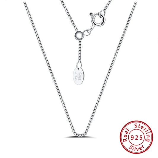 925 Silver 0.6mm Box Chain Necklace