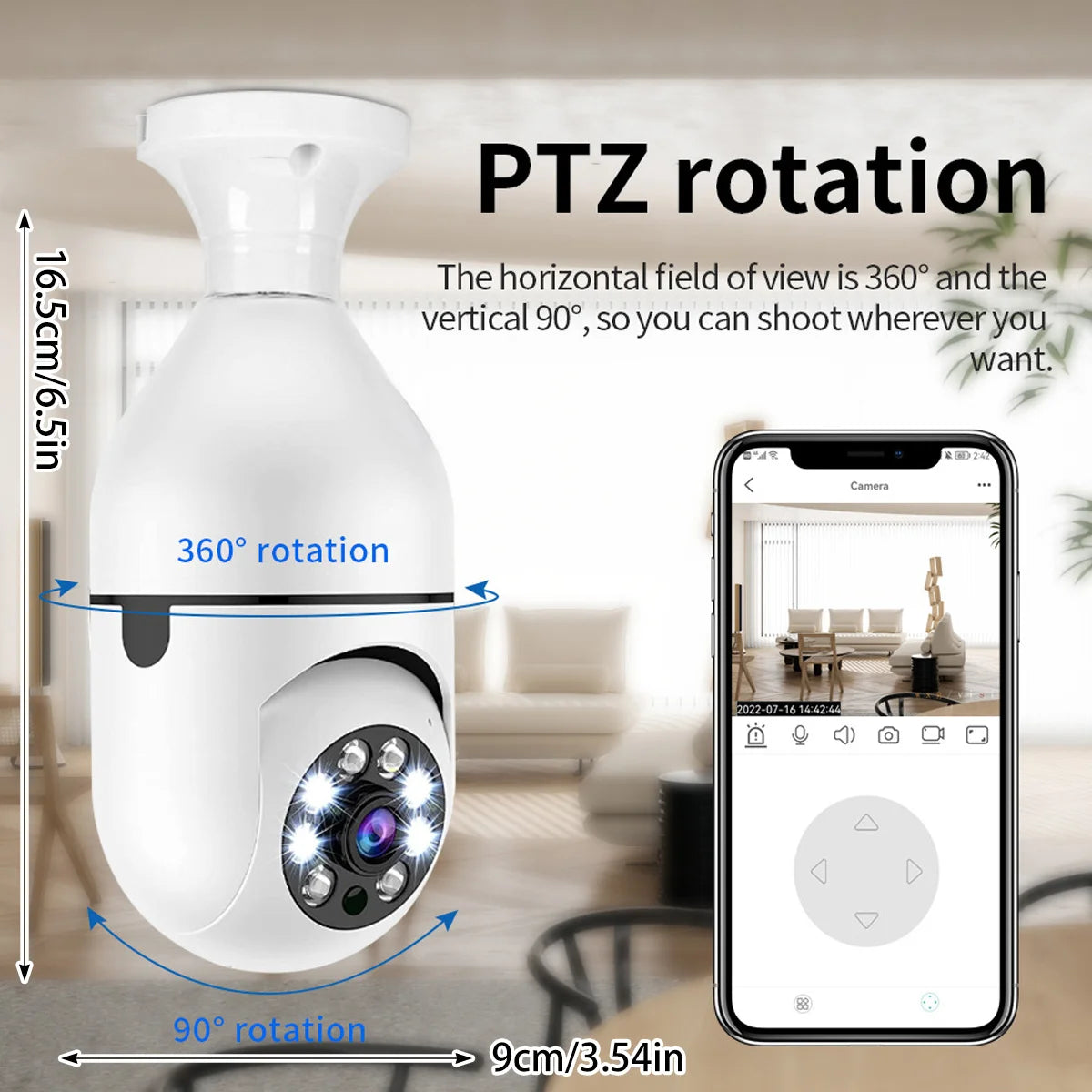 E27 WiFi Bulb Camera 8MP