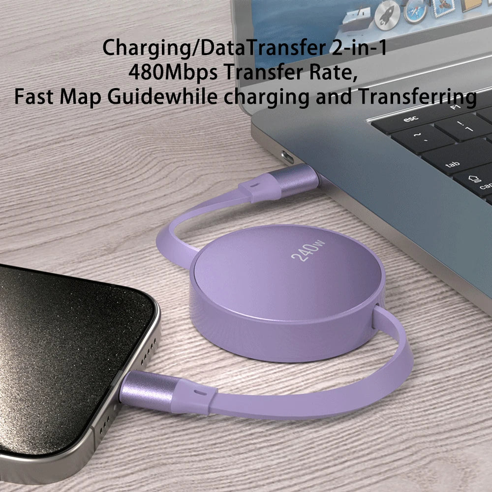 Retractable PD Fast Charge Cable