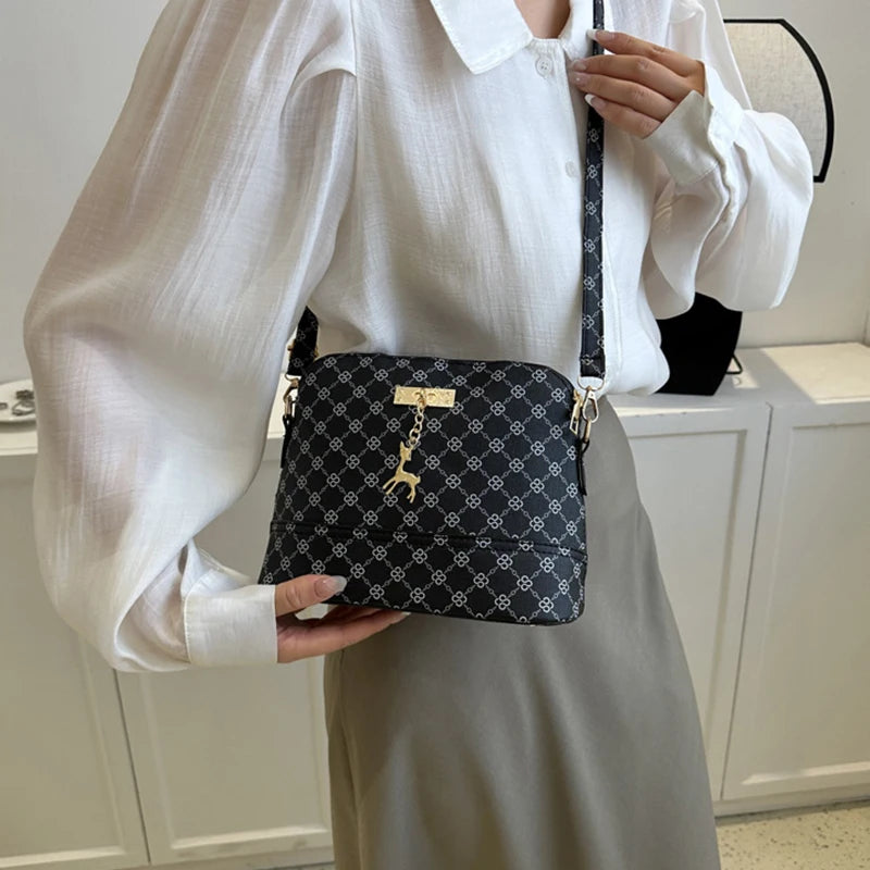 PU Leather Deer Pendant Bag