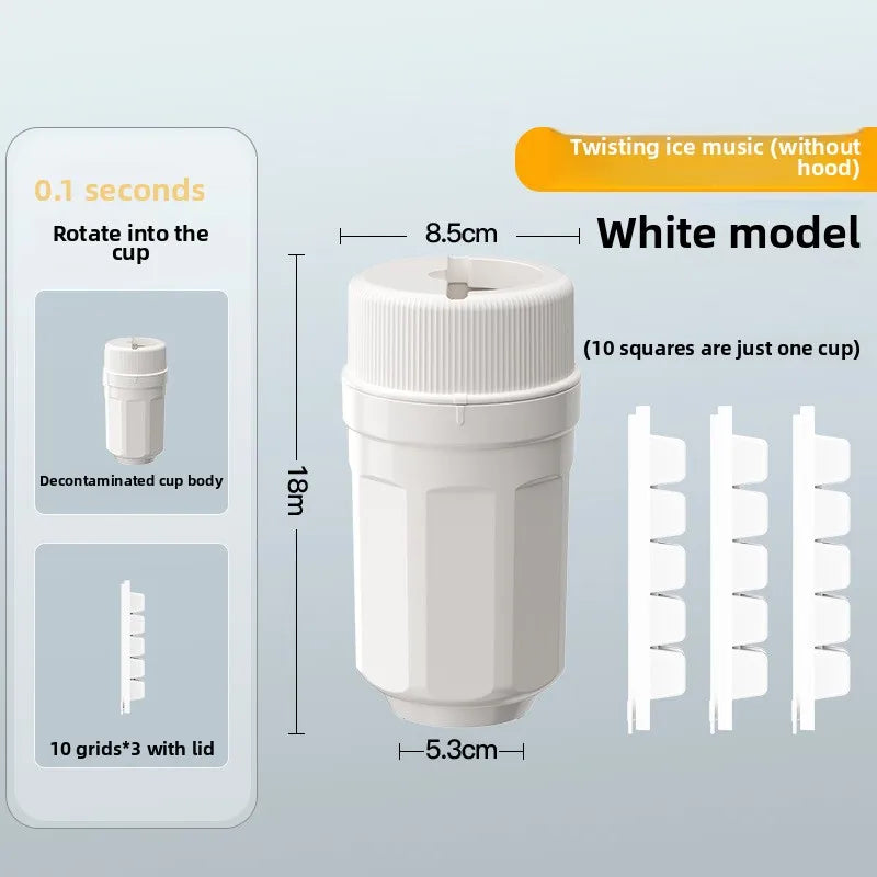 in-1 Rotating Silicone Ice Cube & Popsicle Mold with Lid
