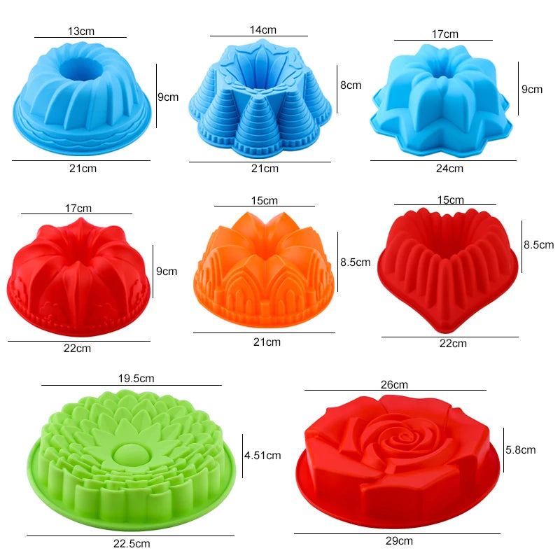3D Silicone Pastry Mold – Random Colors for DIY Baking