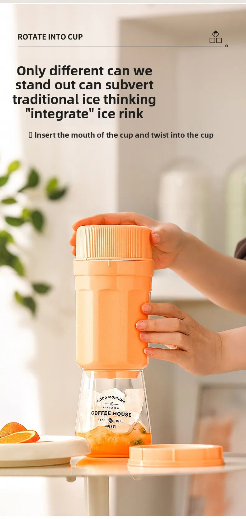 in-1 Rotating Silicone Ice Cube & Popsicle Mold with Lid