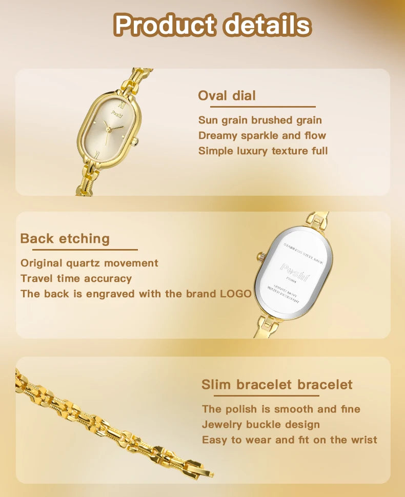 POSHI Women's Luxury Quartz Bracelet Watch