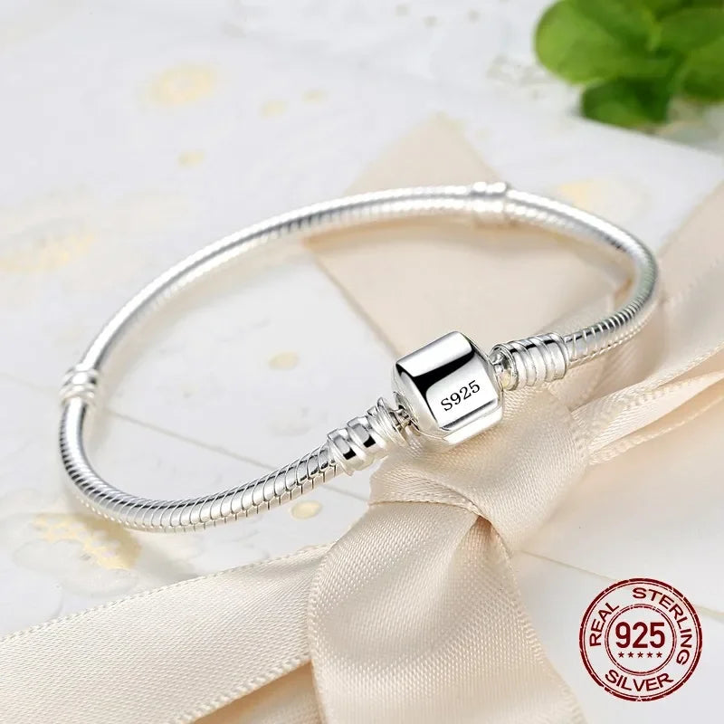 “925 Sterling Silver 3mm Snake Chain Bracelet”