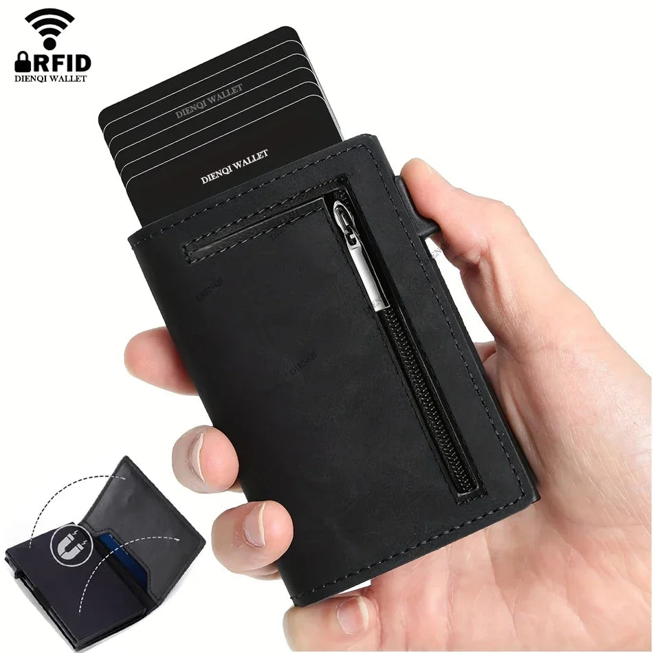 Luxury Leather Credit Card Holder & Bank Card Case