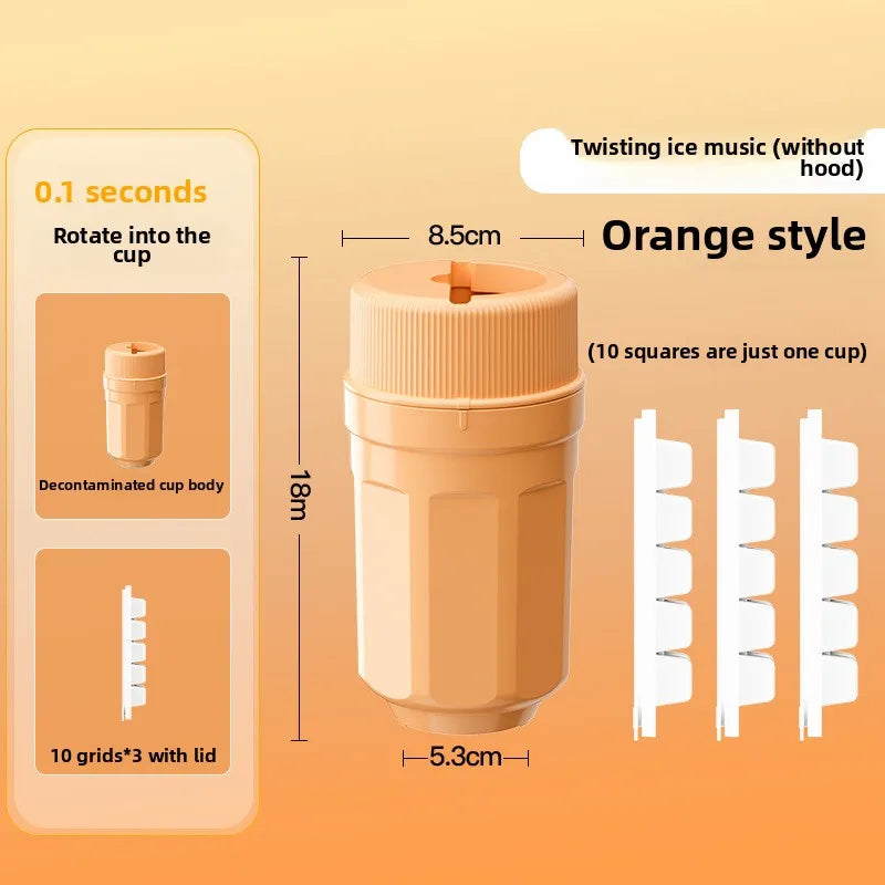 in-1 Rotating Silicone Ice Cube & Popsicle Mold with Lid