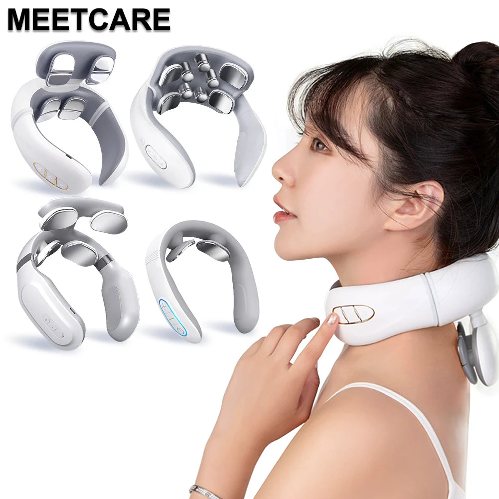 Wireless Smart TENS Neck & Shoulder Massager – Pain Relief & Heating