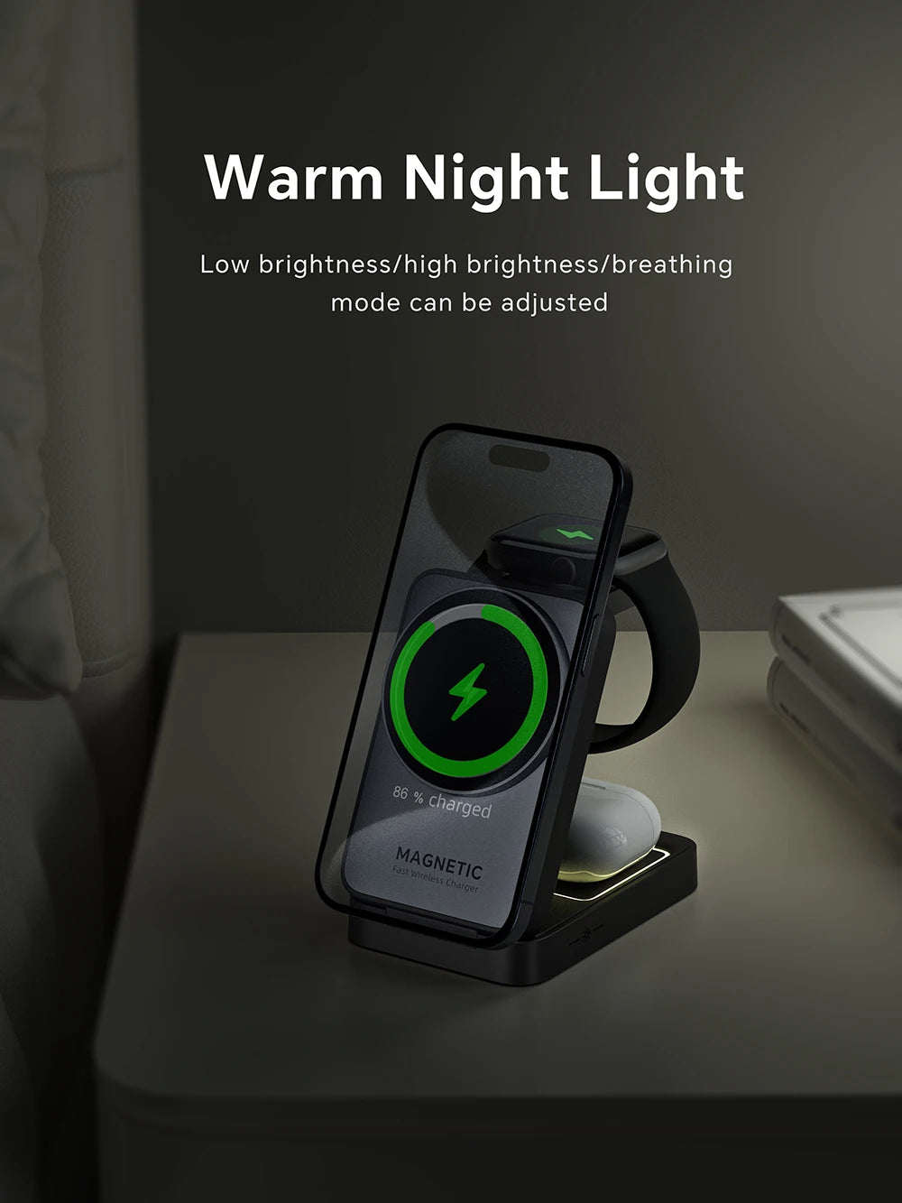 Magnetic 3-in-1 Charger for iPhone, AirPods & Apple Watch