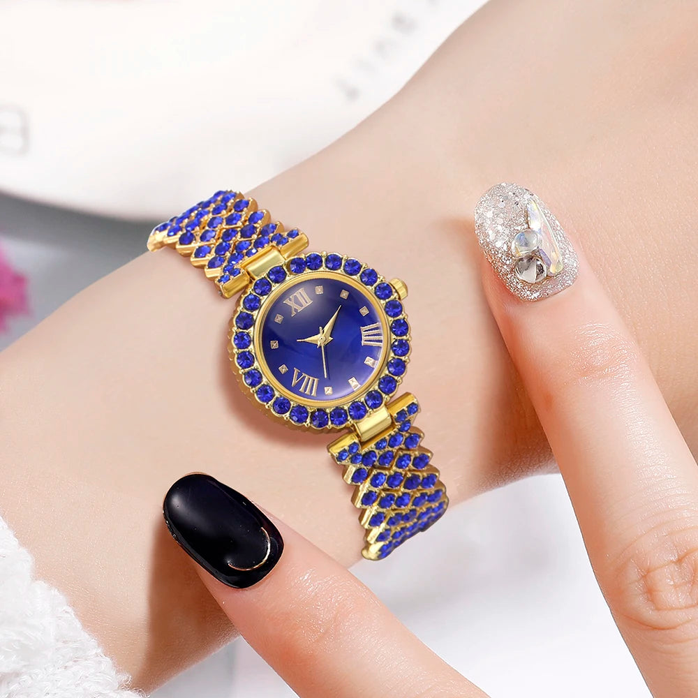 2PCS Blue Women's Watch Set