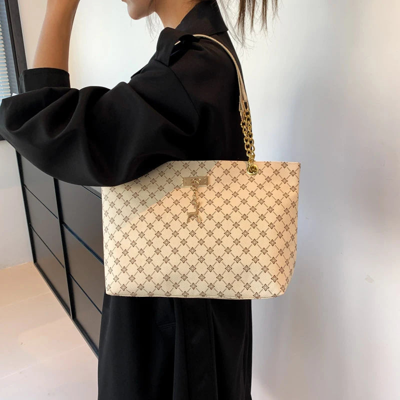 Large PU Shoulder Tote