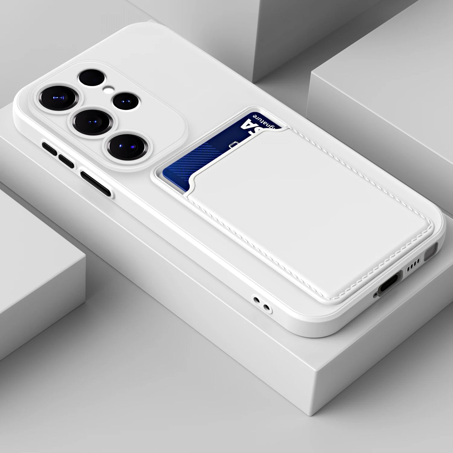 Liquid Silicone Card Holder Case – Samsung Galaxy S & Note & A Series