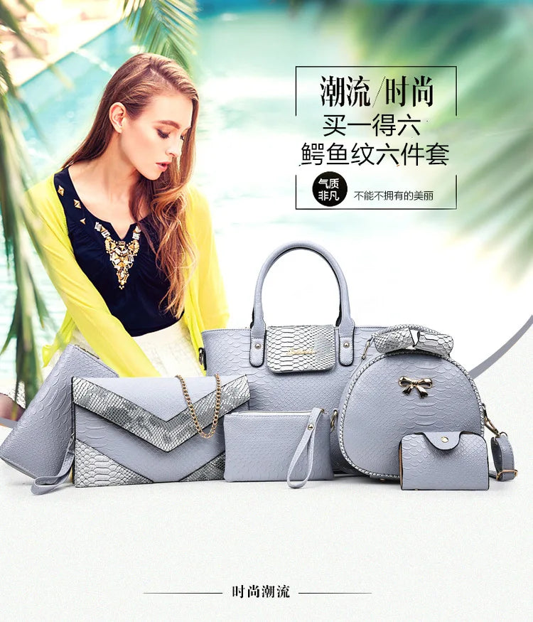 Luxury 6-Piece Handbag Set