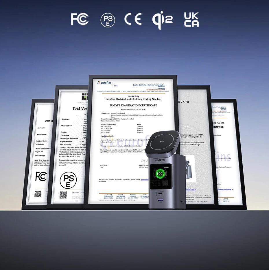 UGREEN 145W Fast-Charge 20K Power Bank with Qi2