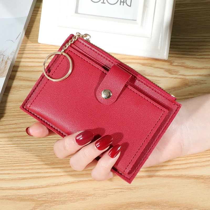 Portable Travel Zipper Card Holder