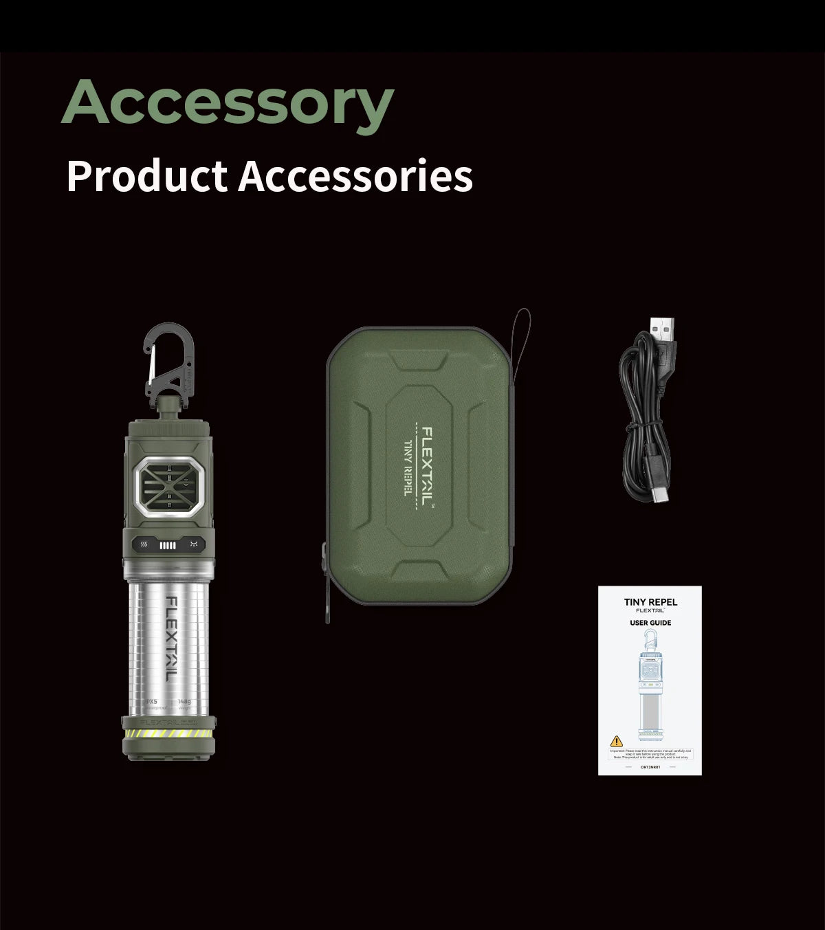 Flextailgear Tiny Repel – Mosquito Repellent & Camping Lamp