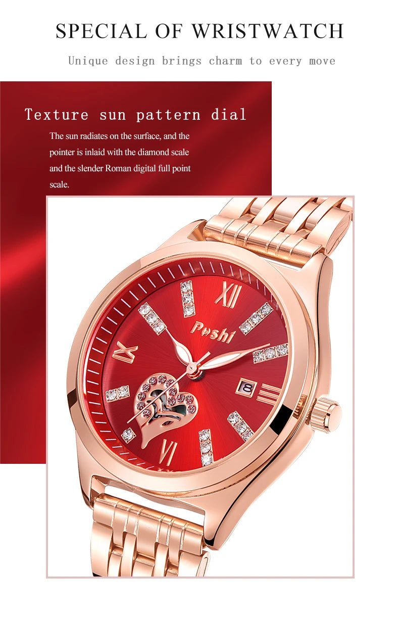 POSHI Women's Stainless Steel Quartz Watch