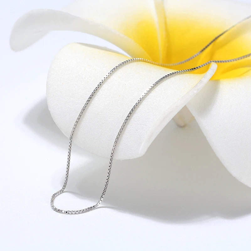 925 Silver 0.6mm Box Chain Necklace