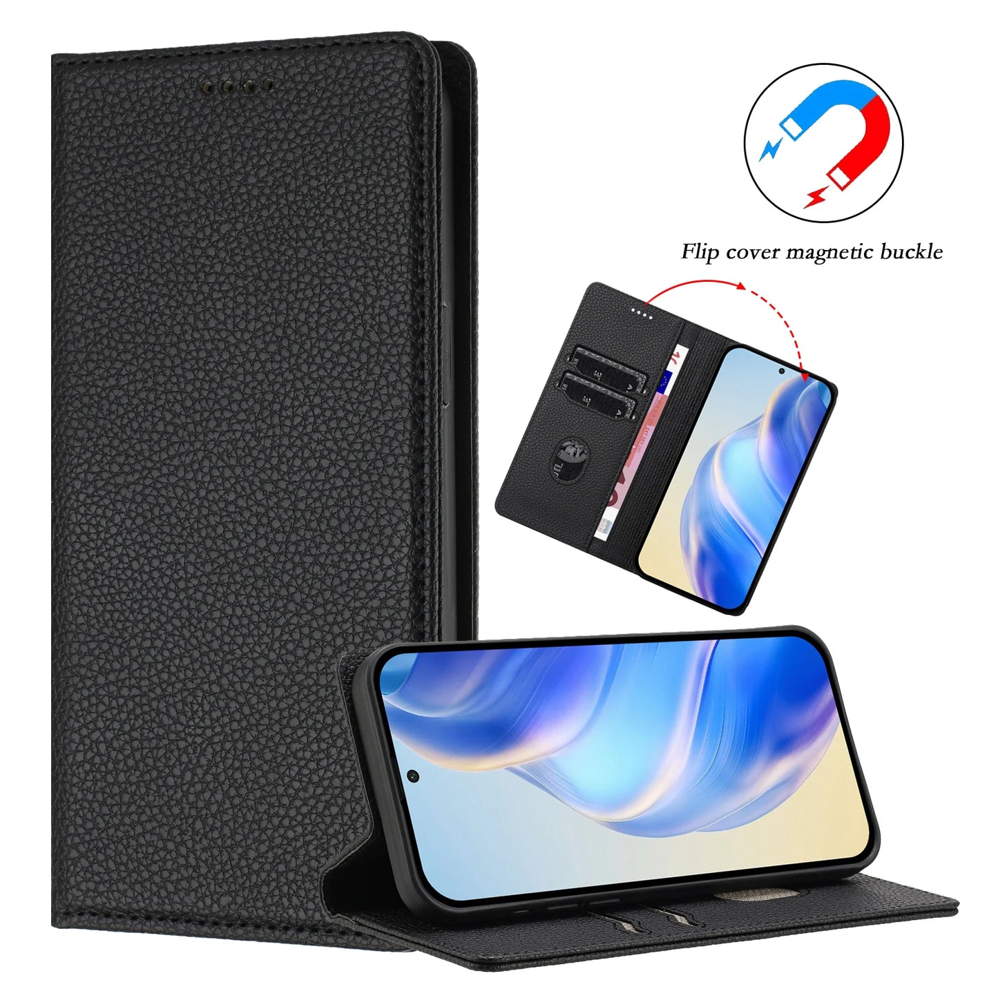 Flip Leather Wallet Cover – iPhone