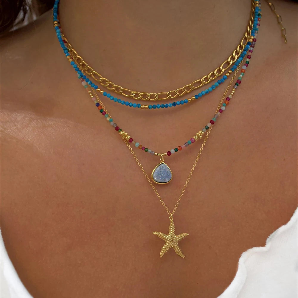 Bohemian Multilayer Beaded Necklace