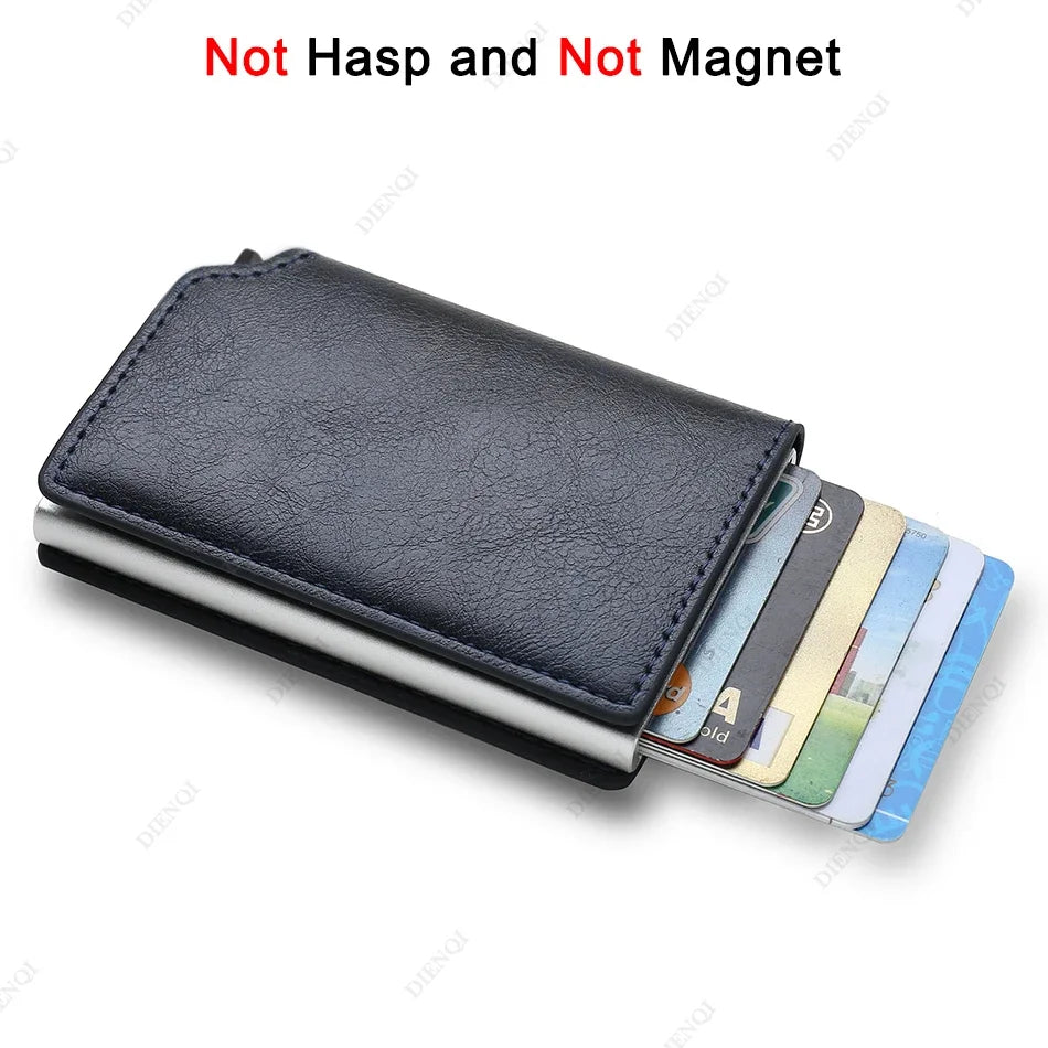 RFID Aluminum Slim Men’s Wallet – Carbon Fiber Card Holder